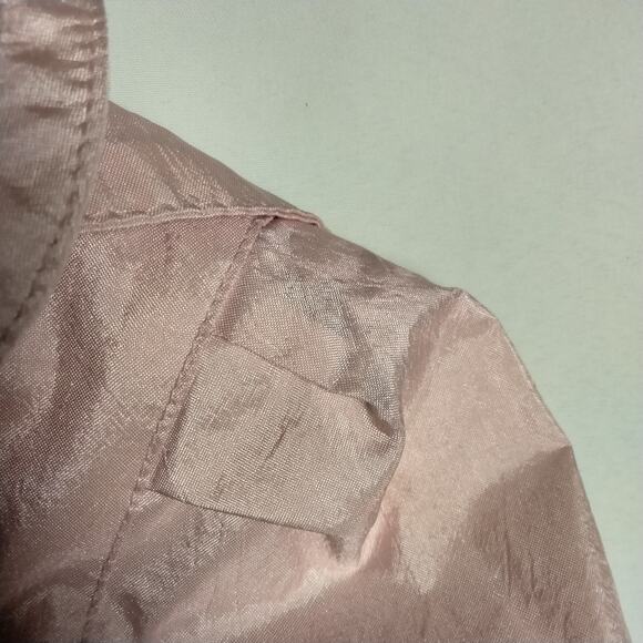 Rothschild Girls 2t Pink Silk Look Formal Hooded Jacket Rosettes Puff Sleeves - Picture 7 of 10